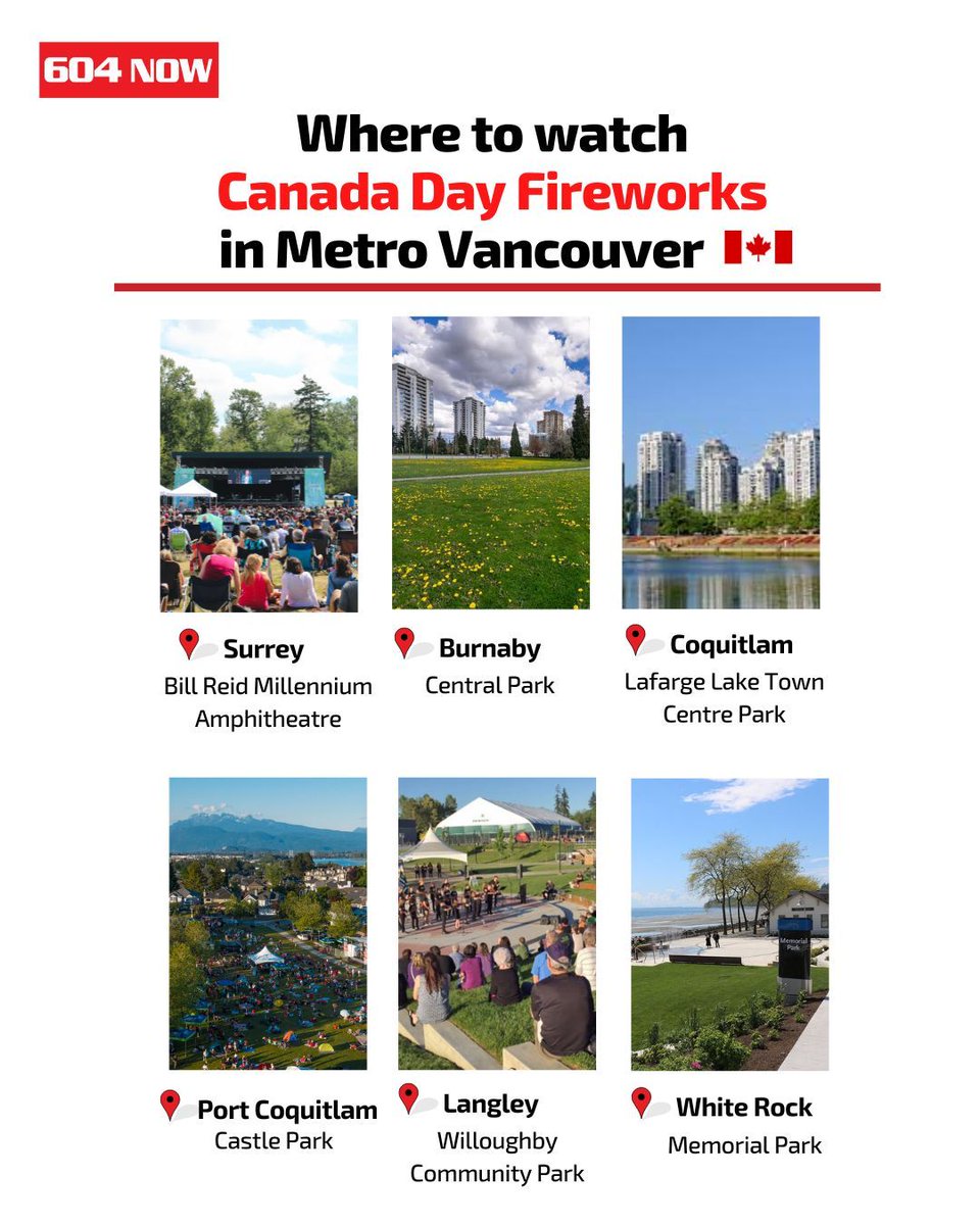 604Now's tweet photo. Looking for the best city to watch the fireworks? We got you! 🇨🇦 🎆 Fireworks starts at about 10-10:15 PM for all locations. 

Check out our July guide for for event details: https://t.co/C6Hnsx0nmK https://t.co/PMcNJhHW0J