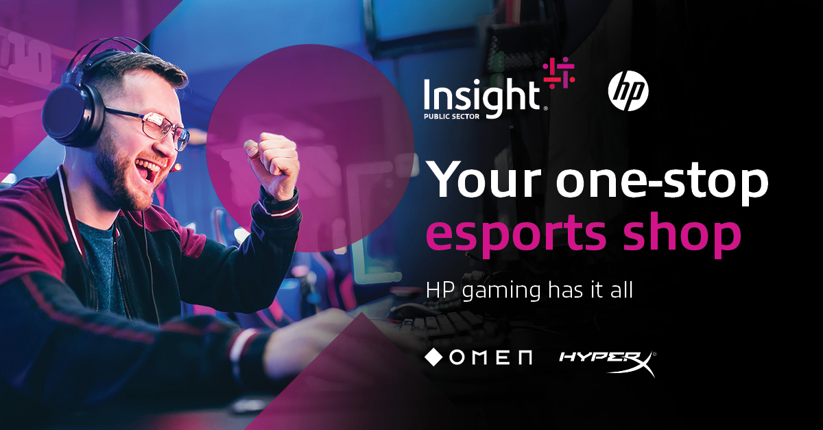 InsightIPS's tweet photo. Don’t waste your time shopping around. HP provides a comprehensive esports solution – from desktops to peripherals – so you can focus on the game. https://t.co/ydldRH8uGH

#InsightPublicSector #IPSEsports #EsportsShop #EsportsSolutions #HP @HP https://t.co/DvNdK2GM9h