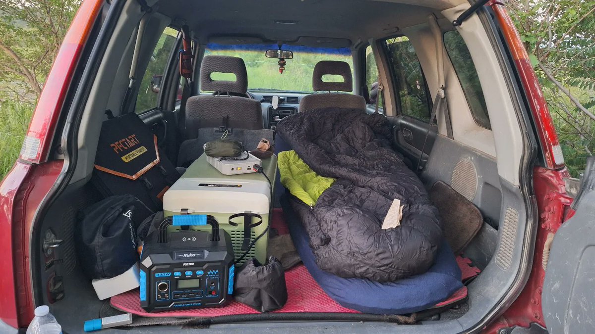 OutdoorsMegee's tweet photo. Twas a night of MOSQUITOES AND SHENANIGANS! Took the ole honda crv bushwacking!  Finally we got out for some nonsense under the stars! See yal soon!
#Youtube #Subscribe #support #carcamping #bushwacking #hondacrv #camp #nature https://t.co/nX9UOn1fEh