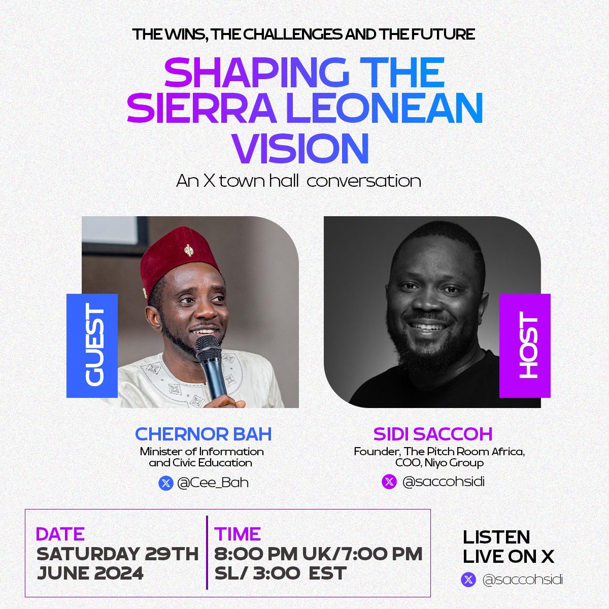 It has been one year since <a href="/PresidentBio/">Barram</a> was sworn in as the President of the Republic of #SierraLeone for a second term.

During this period, political opponents, party loyalists, pundits, and ordinary citizens have shared varying opinions.

In fact, today we are all encouraged