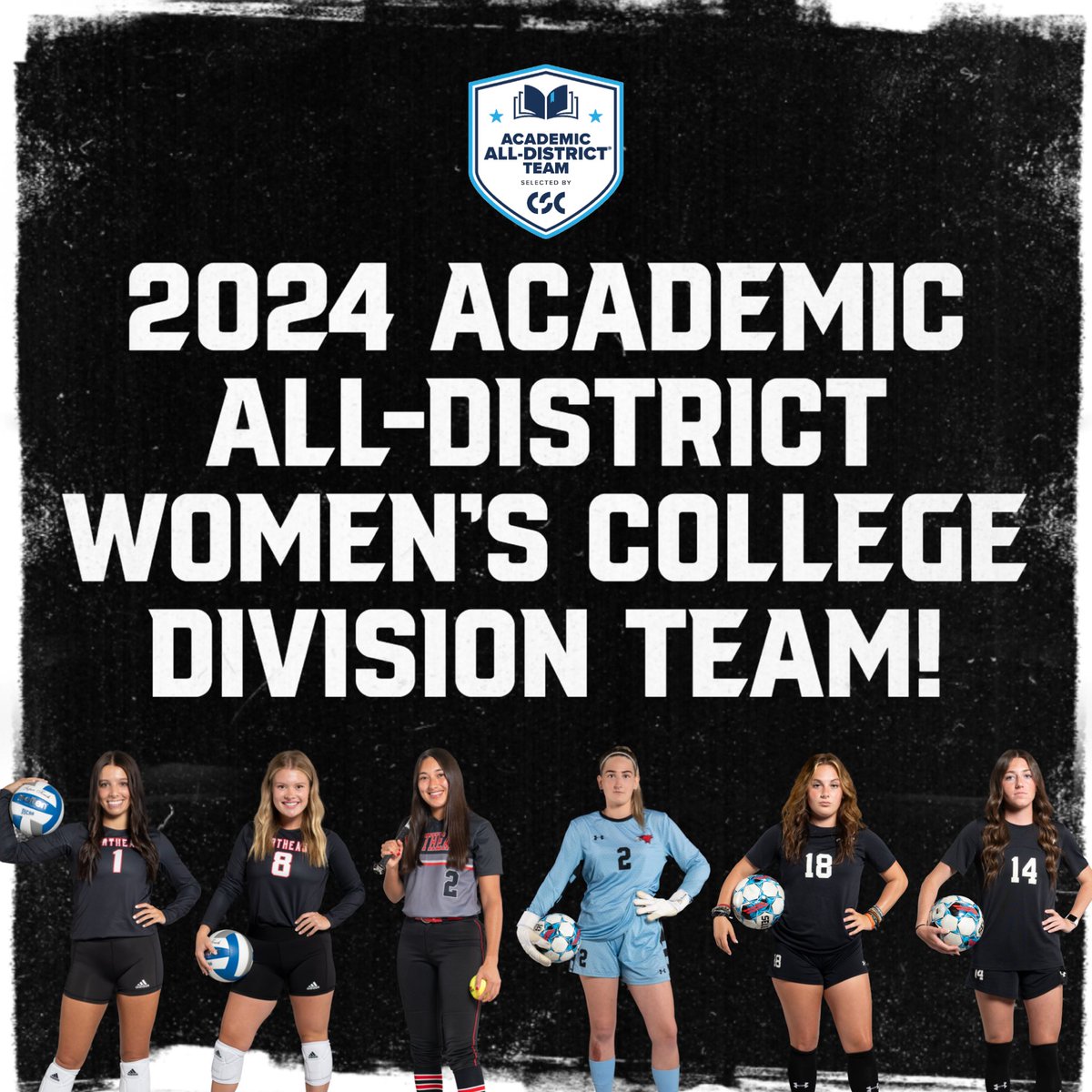 𝑨𝒄𝒂𝒅𝒆𝒎𝒊𝒄 𝑨𝒍𝒍-𝑫𝒊𝒔𝒕𝒓𝒊𝒄𝒕 𝑾𝒐𝒎𝒆𝒏'𝒔 𝑪𝒐𝒍𝒍𝒆𝒈𝒆 𝑫𝒊𝒗𝒊𝒔𝒊𝒐𝒏 𝑻𝒆𝒂𝒎!

<a href="/CollSportsComm/">College Sports Communicators</a> has awarded 6️⃣ sophomore women’s student-athletes for their combined efforts in their sport and in the classroom!

📰 » bit.ly/AllDistrictCSC

#GoHawks 🔴⚪️