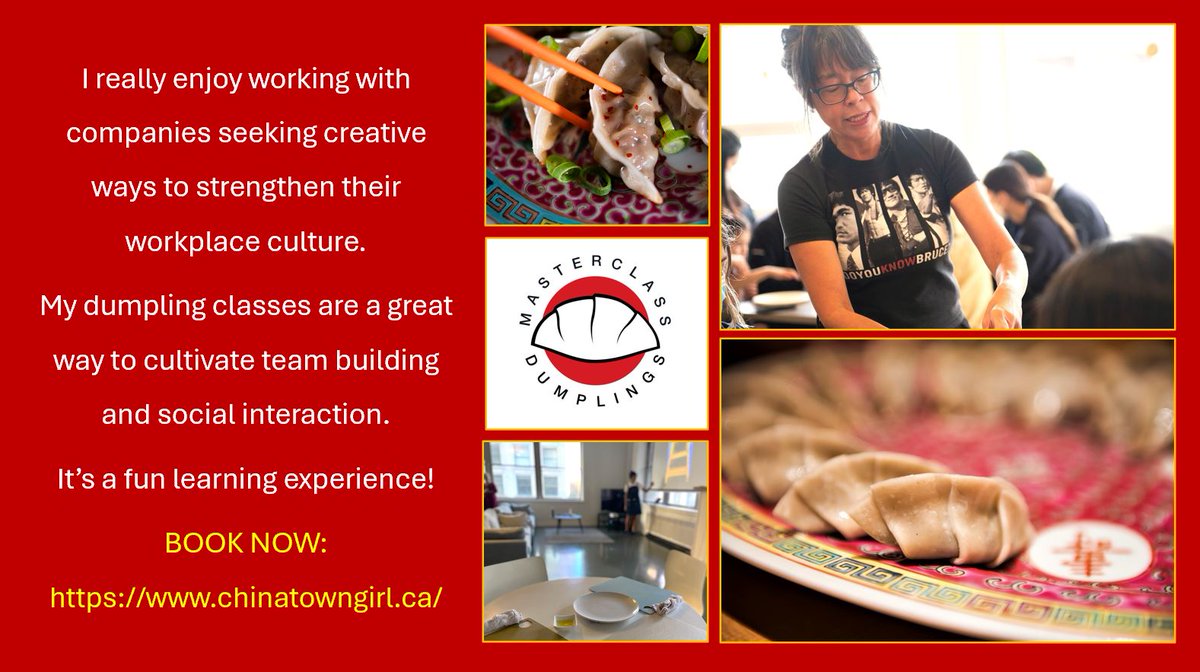 More companies with hybrid work options are actively seeking innovative ways to strengthen their workplace culture. My traditional Chinese dumpling classes are a fun and delicious way to bring your team together. 

<a href="/VisitChinatown/">Van Van</a> #TeamBuilding