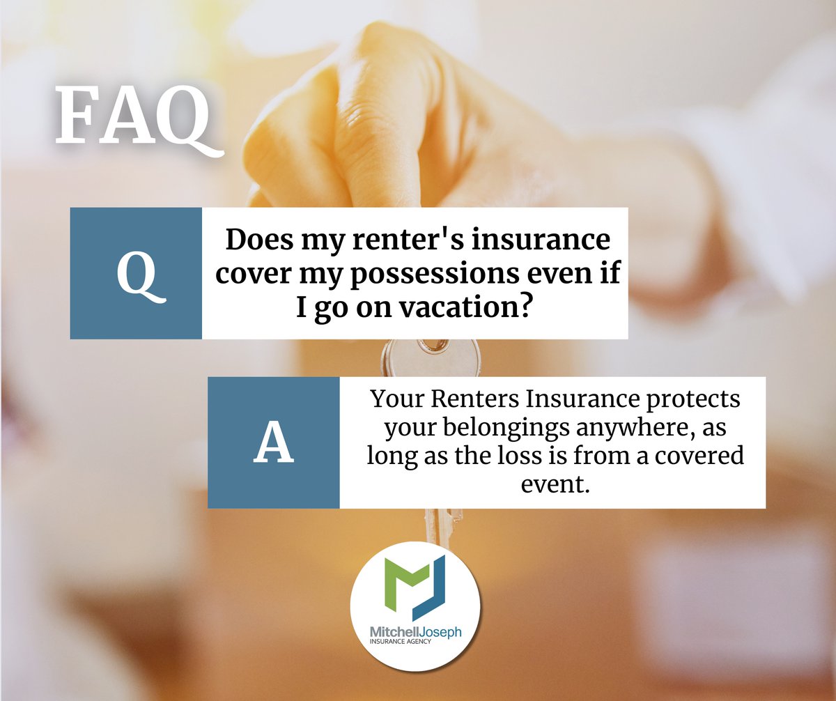 HFLInsurance's tweet image. FAQ Answered! 🌴✈️ Your Renters Insurance has you covered even on vacation! 🏠🔒 

➡️ Learn More At:
Mitchelljoseph.com/faqs/renters-i…

#MitchellJosephInsurance #FAQ #ProtectionOnTheGo #CoveredWhereverYouAre