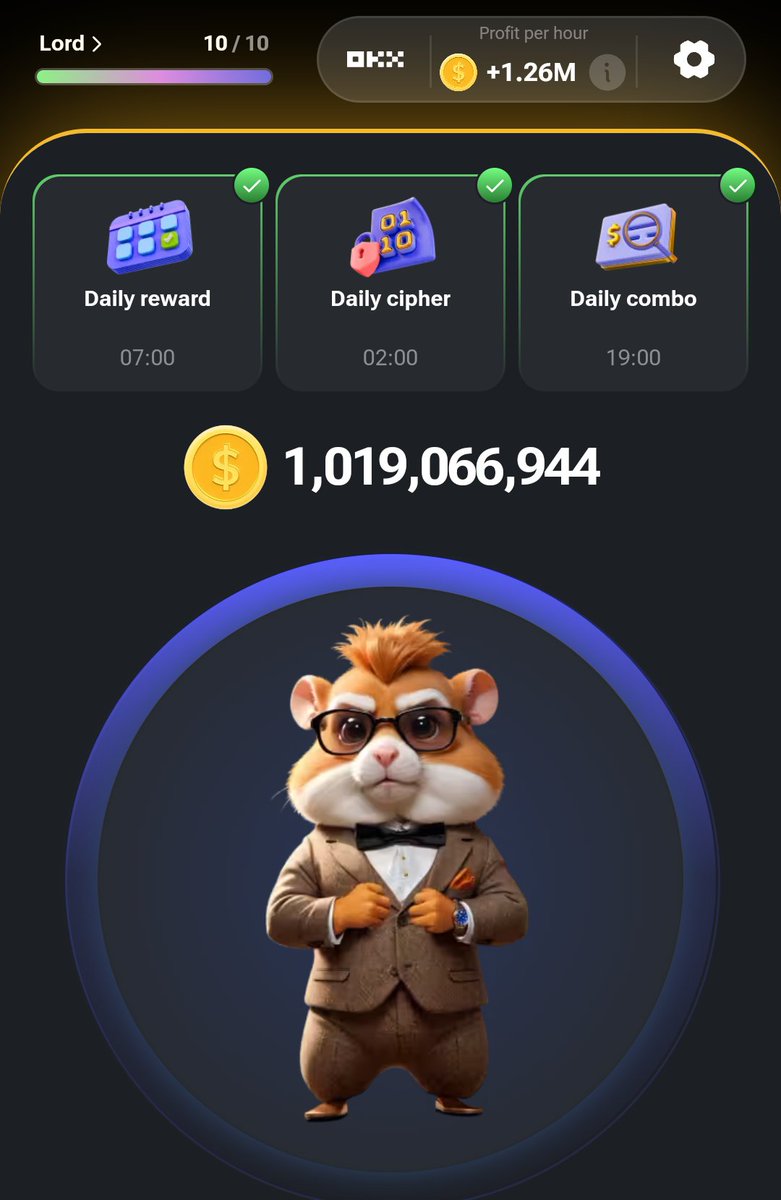 how much you have earned #Hamster Points? 

How many referrals you need for complete Daily Combo?

RT and share your #Hamster referral link quickly!