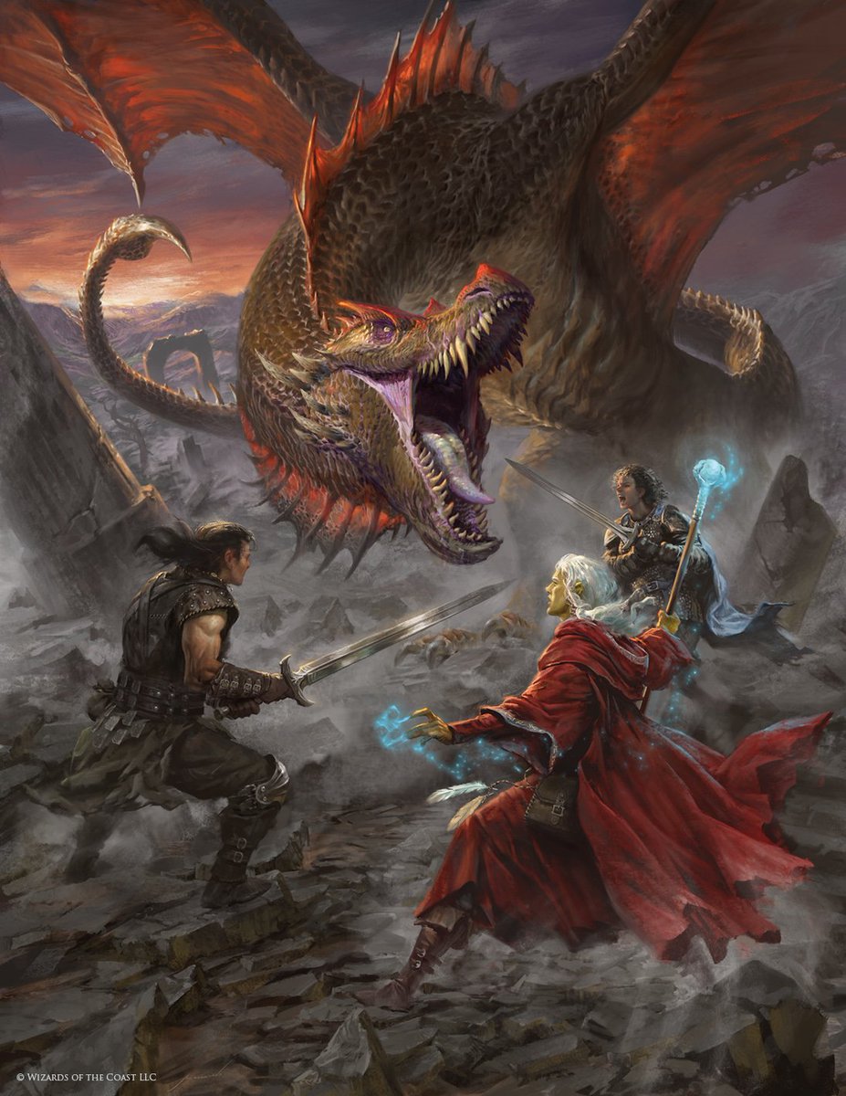 AJManzanedo's tweet image. Chapter Opener 1: DRAGONLANCE
It was an honor to paint this piece for the new D&amp;amp;D 2024 Player's Handbook.
AD: Emi Tanji