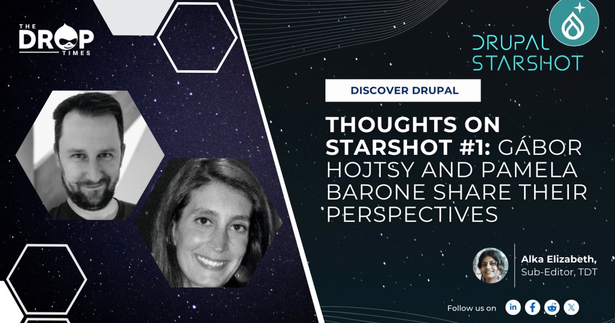 thedroptimes (@thedroptimes) on Twitter photo Gábor Hojtsy and Pamela Barone Share Their Perspectives on Starshot bit.ly/3zjW8UR <a href="/gaborhojtsy/">Gábor Hojtsy</a> <a href="/drupalassoc/">Drupal Association</a> Gábor Hojtsy and Pamela Barone Share Their Perspectives on Starshot bit.ly/3zjW8UR <a href="/gaborhojtsy/">Gábor Hojtsy</a> <a href="/drupalassoc/">Drupal Association</a>