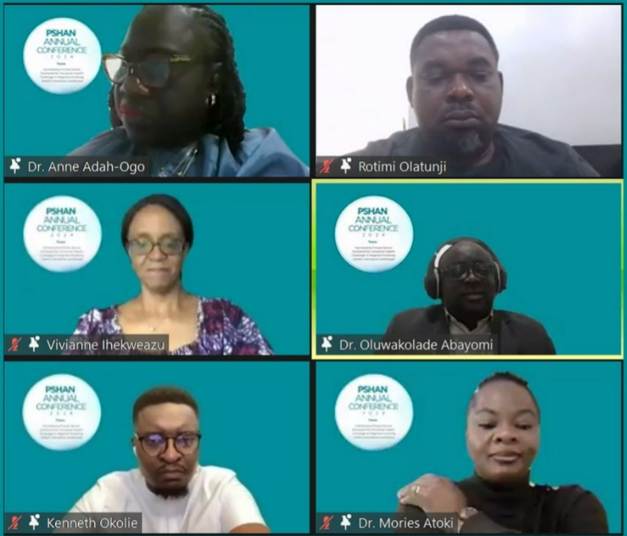 nighealthwatch's tweet photo. Nigeria has made significant strides towards achieving UHC in the country. Leveraging private sector strengths while ensuring robust regulatory oversight and equitable access can accelerate the progress towards #HealthForAll in the country.

Earlier today, distinguished panelists, including our Managing Director, @VIhekweazu, at the 2024 @pshan_alliance Annual Conference discussed the theme: “Harnessing Private Sector for Universal Health Coverage in Nigeria’s Evolving Health Insurance Landscape.”
#2024PSHANAnnualConference #Health4AllNaija