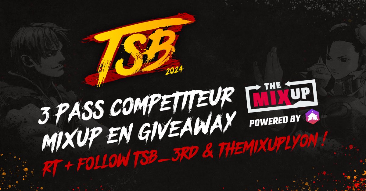 Have you been excited by our latest announcements?

As registration opens soon, we're giving away 3 competitor passes to take part in @TheMIXUPLyon.

The winners will be announced on 5 July.

Let’s go everyone for a wave of follows and RTs and grab a ticket for free!