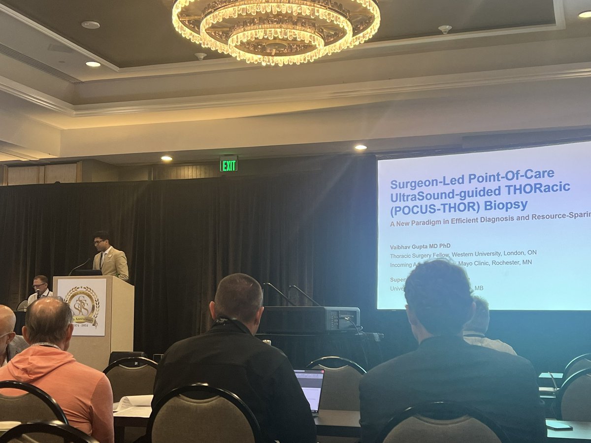 maraantonoff's tweet photo. Dr Vabhav Gupta presented at @WTSA_Surgery #WTSA2024 on Surgeon-Led Point-Of-Care UltraSound-guided THORacic (POCUS THOR) Biopsy. Will this be a future paradigm for providing care efficiently and resourcefully? @biniamkidaneMD 

 @UM_RadyFHS @CancerCareMB https://t.co/u3fLK1BY8g