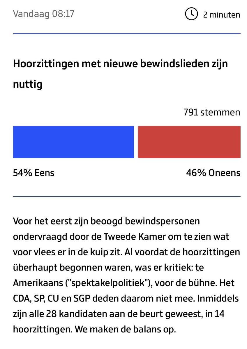 Nu de eerste serie hoorzittingen voorbij is, is het interessant om de reacties en suggesties te lezen: