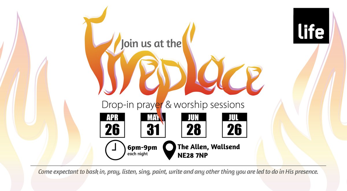 Fireplace is happening tomorrow night at The Allen 6-9pm 🔥🔥
See you there as we come expectant to hear from God and spend time in His presence.