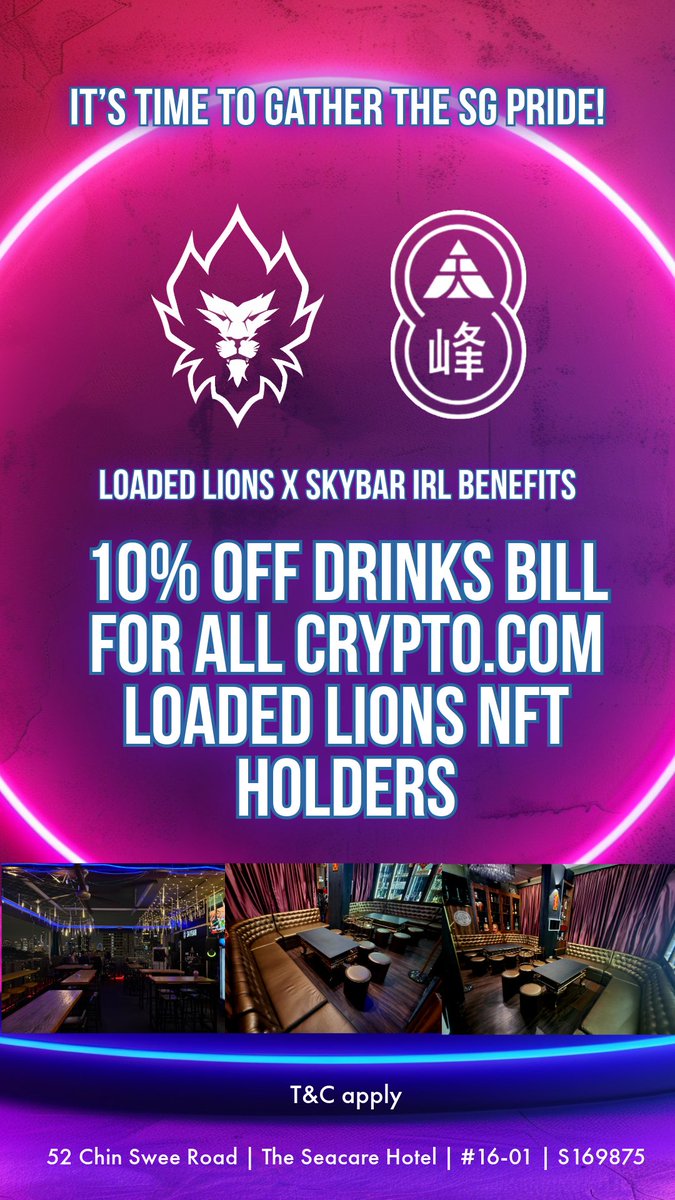 GMCronos's tweet image. After multiple discussions and working behind the scenes, we are proud to announce an IRL perk for all Loaded Lion Holders!

Visit gmcronos.com/fam-with-benef… for more information. Do give your support to encourage more companies to join in!

DID SOMEONE JUST MENTION SOMETHING ABOUT…