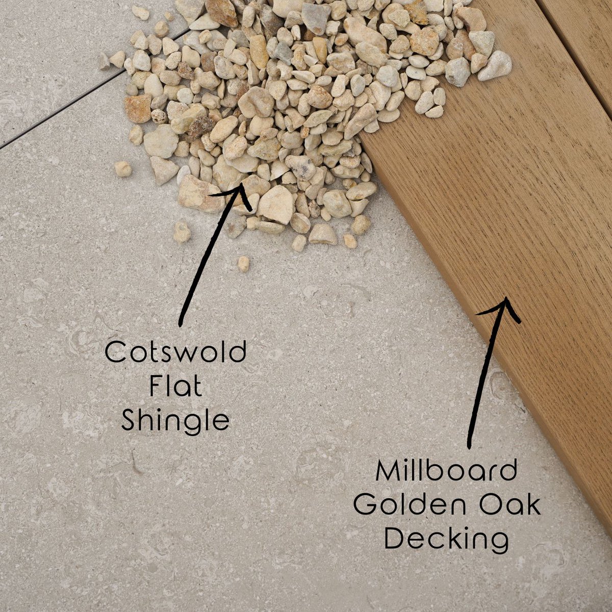 CountrySupplie's tweet photo. Perfect material combinations 🤝

Our mood board features a combination of Millboard, Cotswold shingle &amp; hard chip, and porcelain Corten cladding, perfectly complementing our Sherborne ivory porcelain paving.

Sherborne prices start from £37.04 per m² +VAT https://t.co/iCouhwCxPL