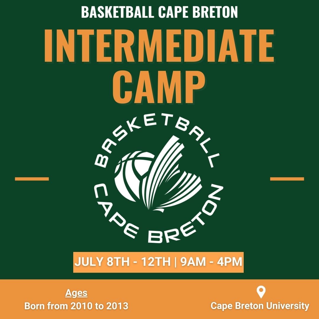 Basketball Cape Breton (@basketballcb) on Twitter photo 🏀 Basketball Cape Breton Intermediate Camp 🏀
👥 Participants: Born between 2010 & 2013
📅 Dates: July 8th, 9th, 10th, 11th, 12th
🕘 Time: 9 AM - 4 PM
💲 Cost: $250
Register now through the Linktree in our bio
For any questions, email us at summer2024@basketballcapebreton.com 🏀 Basketball Cape Breton Intermediate Camp 🏀
👥 Participants: Born between 2010 & 2013
📅 Dates: July 8th, 9th, 10th, 11th, 12th
🕘 Time: 9 AM - 4 PM
💲 Cost: $250
Register now through the Linktree in our bio
For any questions, email us at summer2024@basketballcapebreton.com