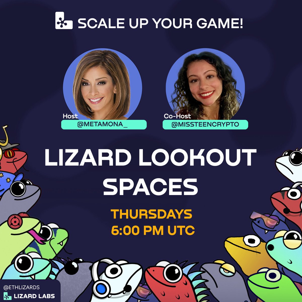 Ethlizards's tweet image. Less than 1 hour until Lizard Lookout!

Did you know P2A campaigns are sometimes greater than big web2 games esports tournaments? 🤯

Come join us talking esports, esports, esports!

Link below 👇