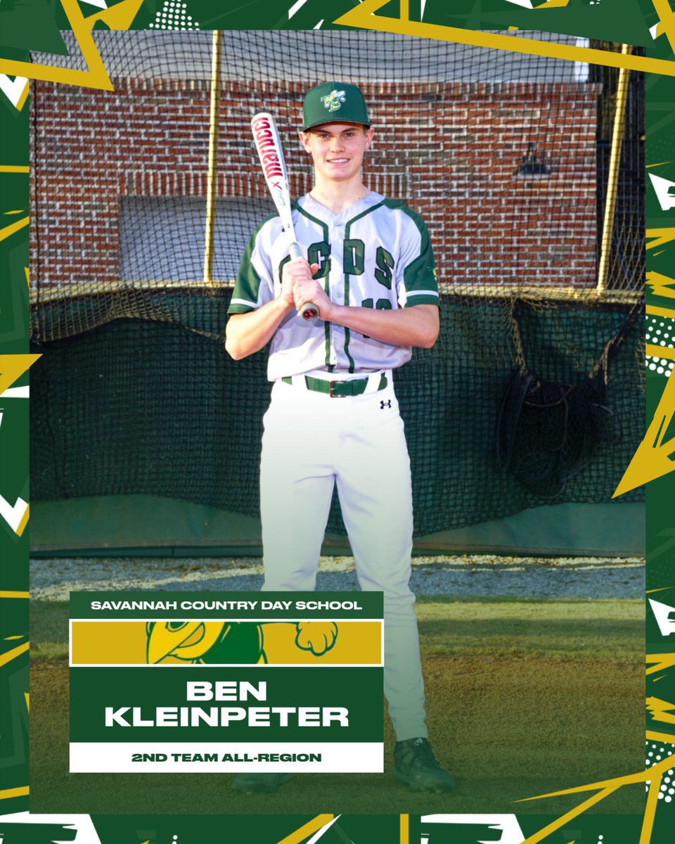 ⚾️Congrats to Ben Kleinpeter for being selected to GHSA 2nd-Team All-Region!⚾️