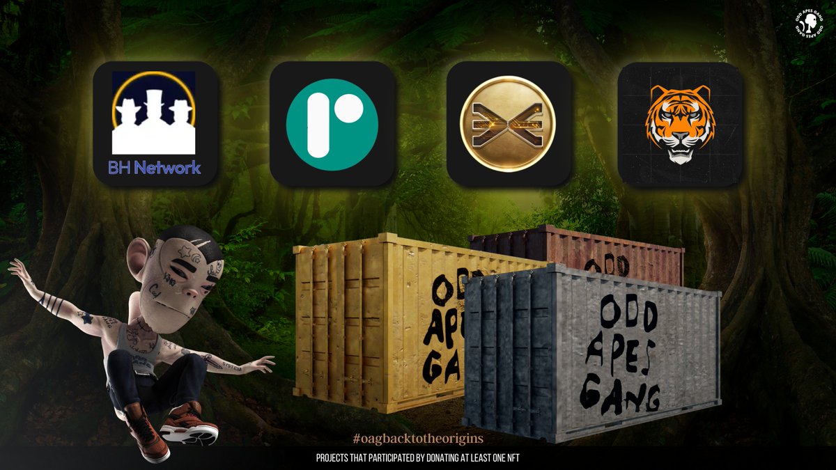 Odd Apes Gang (@oddapesgang) on Twitter photo 😎Day 3! 
@PulsarTransfer send 100 UNITYX to 180 reactions
🎁 Tag 3 friends, follow us and the four projects presented here to win an OAG Mystery Container NFT! 24h ⌛️
These are projects that responded positively to our invitation to join our initiative and donated at least 😎Day 3! 
@PulsarTransfer send 100 UNITYX to 180 reactions
🎁 Tag 3 friends, follow us and the four projects presented here to win an OAG Mystery Container NFT! 24h ⌛️
These are projects that responded positively to our invitation to join our initiative and donated at least