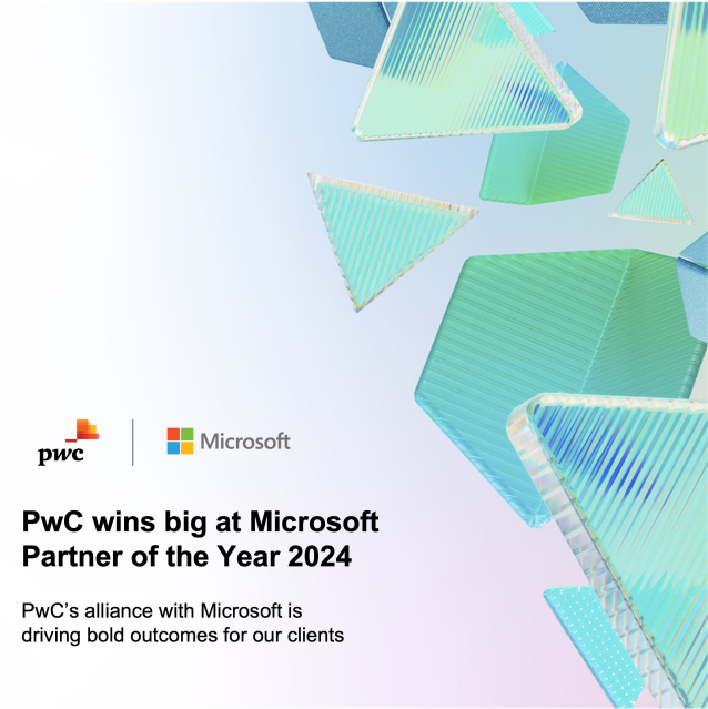 PwC has been recognized in the Microsoft Partner of the Year awards for our global leadership in AI, deep industry expertise, cybersecurity and end-to-end delivery of business strategy. With Microsoft's technology and our holistic business advisory... pwc.to/3RHwa47