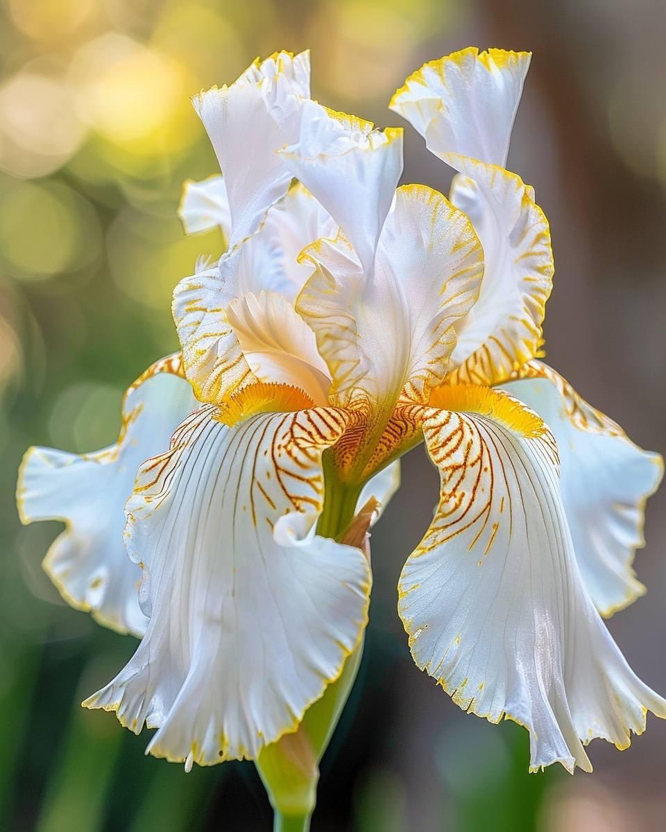 TheFlowerShow's tweet image. An angel in the garden 👼👼👼

'Bridal Crown‘ already considered an historical Iris (Schreiner, 1981) 
A bright blossom with flaring form. 
I love how the gold adorns the pure white petals.