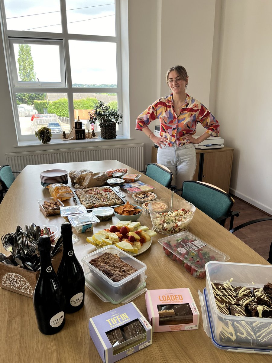 BussModel's tweet image. We had a lovely shared lunch to celebrate our lovely AP Hannah moving onto her next challenge within the @OakdaleCentre. She has done such a brilliant job whipping our outcome measures into shape and we promise not to mess up her fancy spreadsheet! We’ll miss her 🩵