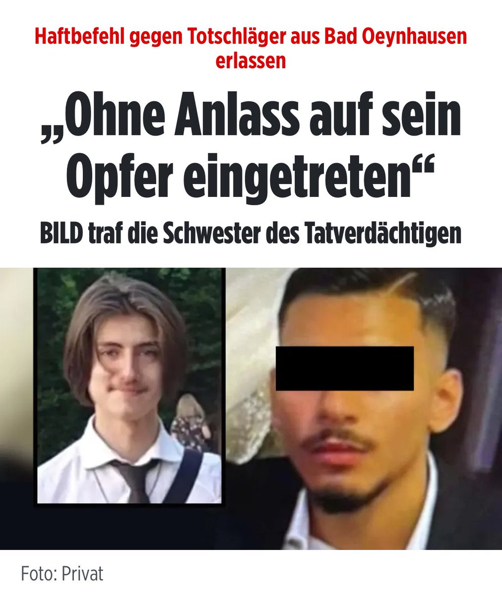 Das ist Mwafak A. Er ist Syrer und kam im Jahre 2016 nach Deutschland. Am Wochenende hat der polizeibekannte Syrer den 20-jährigen Philippos in #BadOeynhausen zu Tode geprügelt.

Deutschland hat ihn und seine Familie aufgenommen, ihnen Schutz gewährt und ein menschenwürdiges