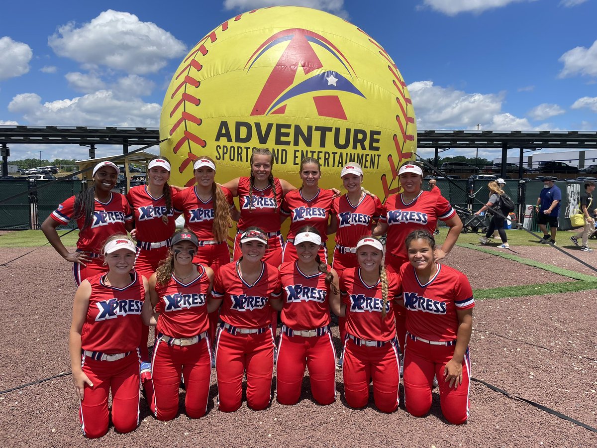 The Miami Valley Xpress 18u 🥎 balling out at Adventure Sports Park in New Jersey 🚂💨