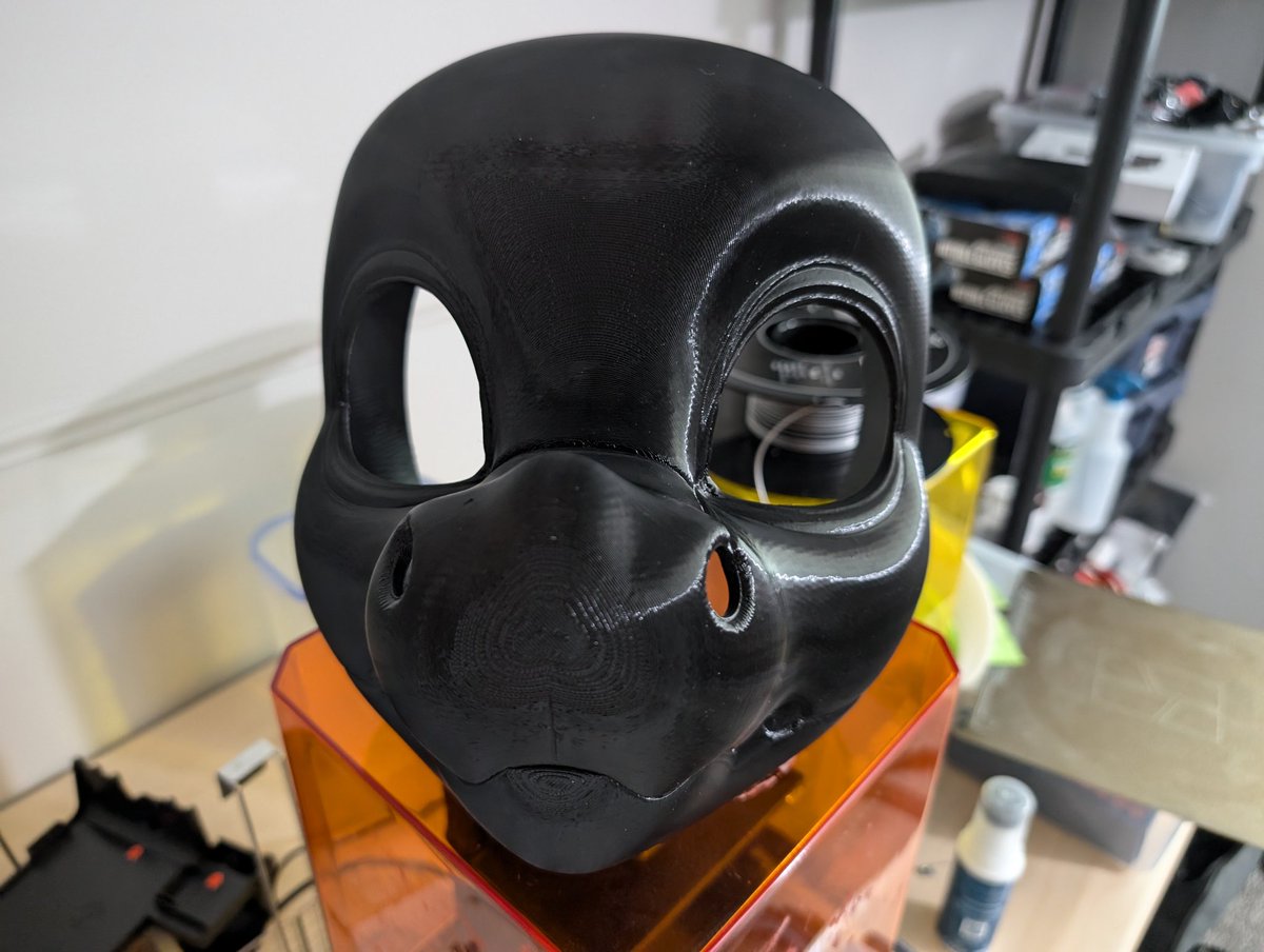 KobotFlosk's tweet photo. Alright! This is the final print of the Flosk head. I think I have it perfect to start actually adding in the electronics...
More photos to come trying to push this before AC
Printing eyes tonight and fitting in the LCD's
#kobot https://t.co/igfU8o8WDd