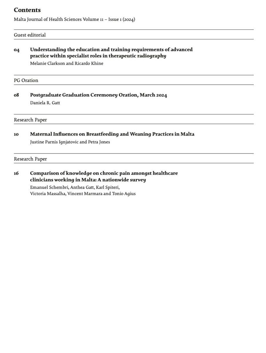 UM | Health Sciences (@umhealthscience) on Twitter photo 📢 NEW ISSUE of our Faculty's journal is now online!
Special thanks to the editorial team, led by the Editor-in-Chief, Dr <a href="/GorSpi026/">Georgette Spiteri</a>
<a href="/UMmalta/">University of Malta</a>
👇
um.edu.mt/mjhs/currentis… 📢 NEW ISSUE of our Faculty's journal is now online!
Special thanks to the editorial team, led by the Editor-in-Chief, Dr <a href="/GorSpi026/">Georgette Spiteri</a>
<a href="/UMmalta/">University of Malta</a>
👇
um.edu.mt/mjhs/currentis…
