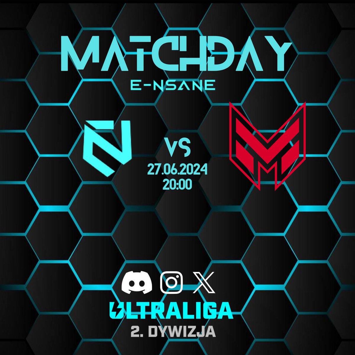 Przed nami kolejny kluczowy mecz! 
Dołączcie do nas o godzinie 20:00🔥