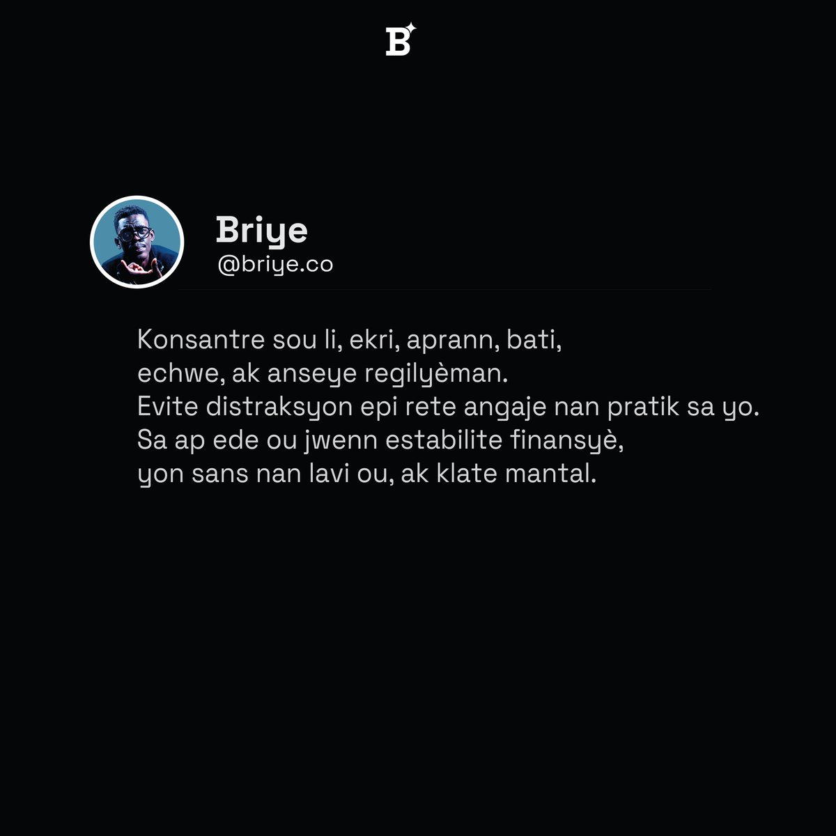 Josué from Briye tweet media