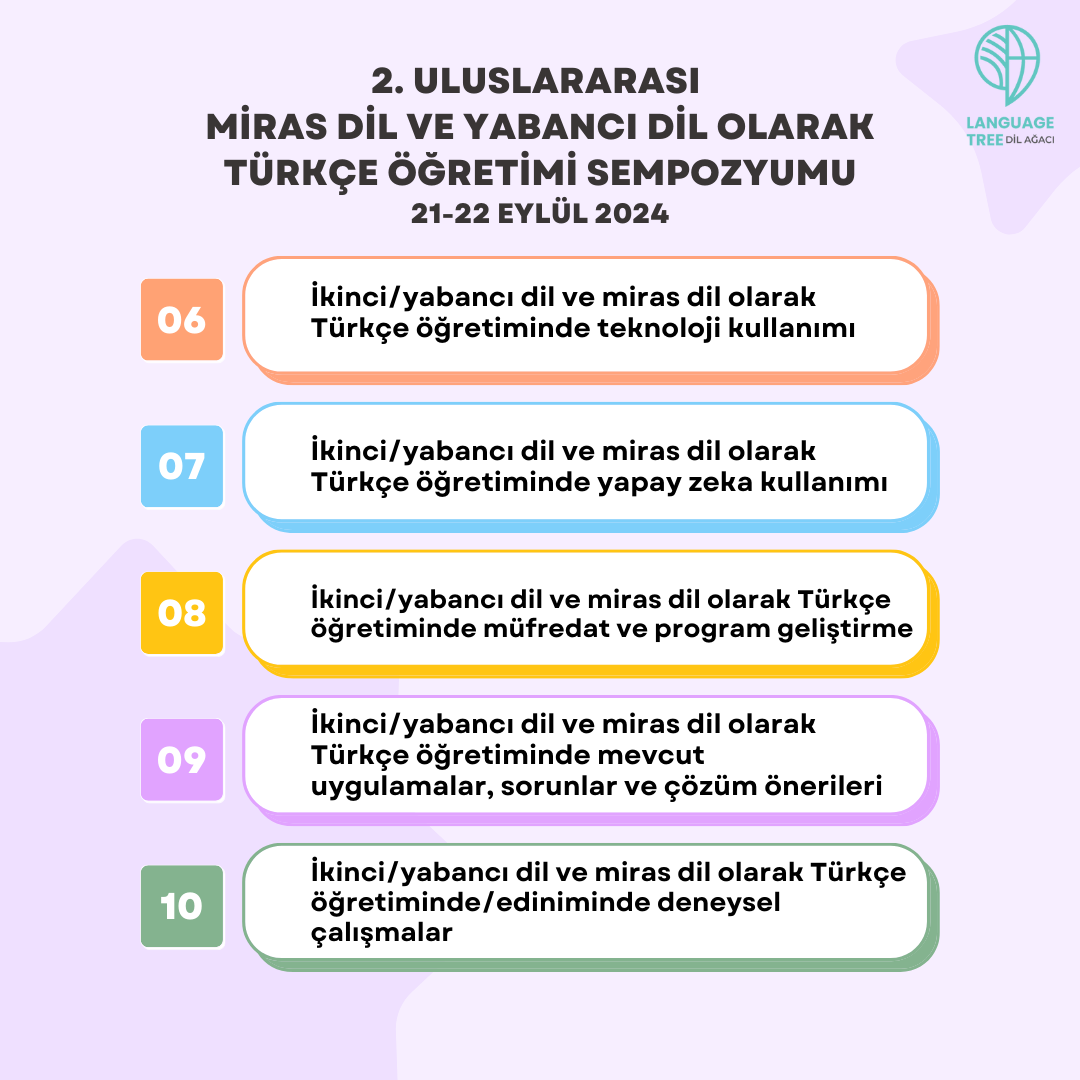 dilagaciprojesi's tweet photo. 📢 Dil Ağacı Projesi kapsamında 21-22 Eylül 2024 tarihlerinde İstanbul Bilgi Üniversitesi Santralistanbul Kampüsü’nde düzenlenecek olan 2. Uluslararası Miras Dil ve Yabancı Dil Olarak Türkçe Öğretimi Sempozyumu için özet gönderimi devam etmektedir! 🌟 https://t.co/c1bpv4Ai6i