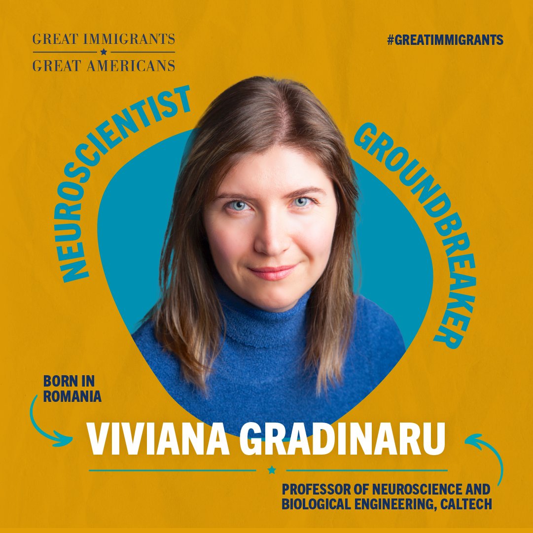 We are proud to announce that Viviana Gradinaru is being honored as one of the Carnegie Corporation of New York's #GreatImmigrants!
carnegie.org/awards/honoree…

<a href="/CarnegieCorp/">Carnegie Corporation of New York</a>