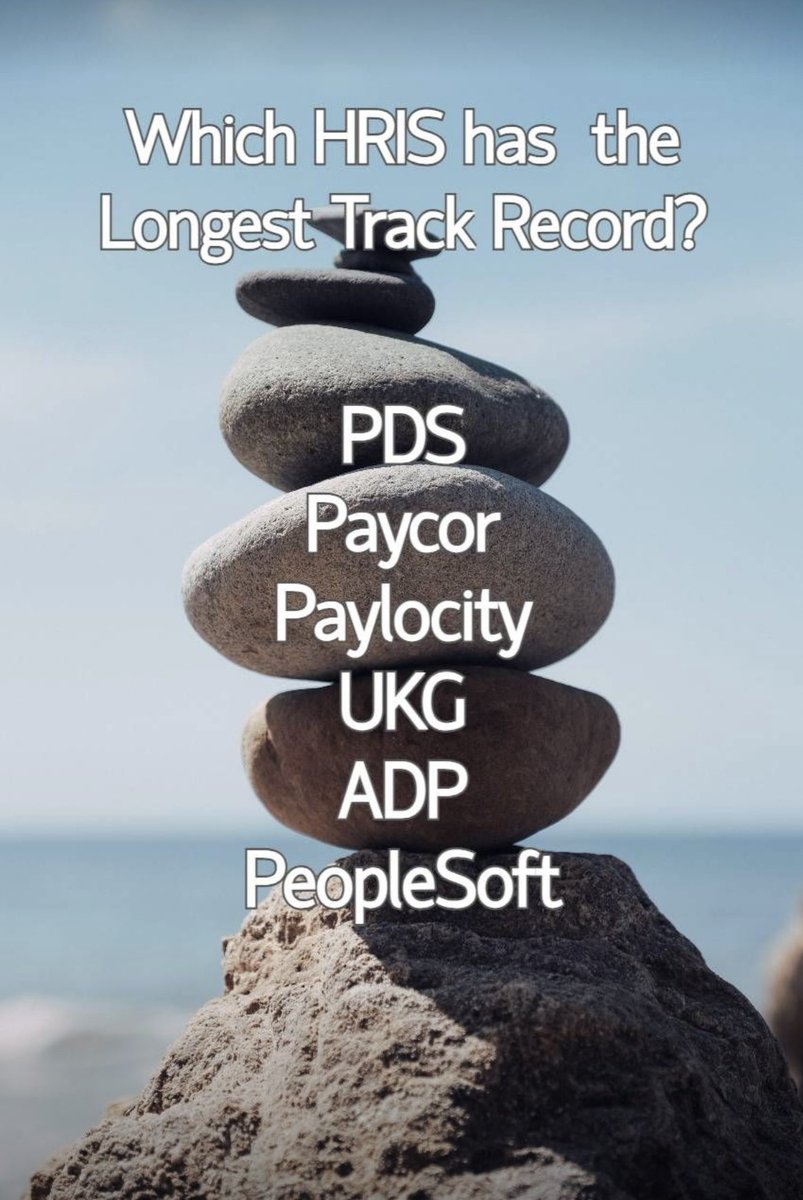 HRIS History Time. Which HRIS  Has the Longest Track Record?

- <a href="/PDSVista/">PDS</a> - 1974. The oldest! Who knew?
- <a href="/UKG/">Yuki Itoh</a>  - Ultimate Software 1990 &amp; Kronos 1977
- PeopleSoft - 1987
- @Paycor - 1990
- <a href="/ADP/">ADP</a> - 1947 - Didn’t offer HRIS until the 1990’s
- <a href="/Paylocity/">Paylocity</a> - 1997