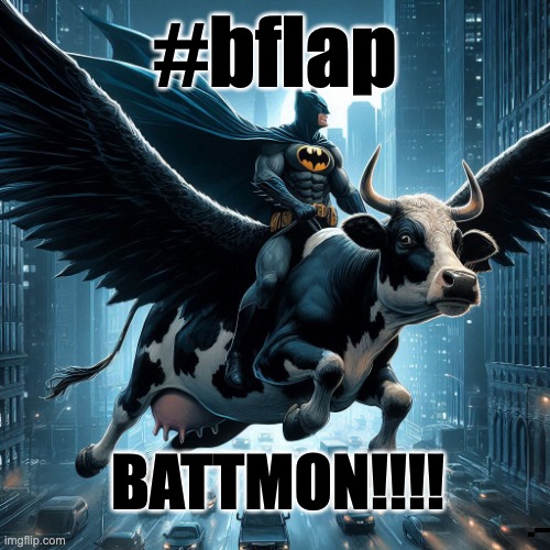 FlapperBeef's tweet photo. this is image of batman flying beef flaps. #bflap #PulseChain  #Batman https://t.co/SYT2IGm92o