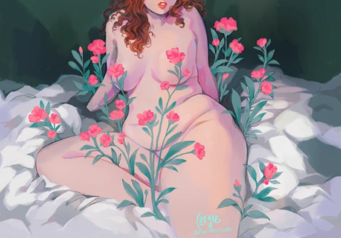 this piece is finally a print now!!  patrons get it first, you can still get this print in the mail if you join before the end of june. patreon.com/sergle