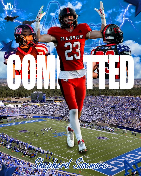 Shepherd Sisemore (@ssisemore06) on Twitter photo I am excited to announce that I will be continuing my athletic career after high school at <a href="/AF_Football/">Air Force Football</a>. Thank you to my family, friends, and coaches for all the support. <a href="/PlainviewFB/">PLAINVIEW FOOTBALL</a> <a href="/Price64Price/">Joe Price</a> <a href="/seancooper_C4/">Sean Cooper</a> <a href="/CoachNickToth/">Nick Toth</a> <a href="/PrepRedzoneOK/">Prep Redzone Oklahoma</a> <a href="/sixstarfootball/">Six Star Football | PLUS+</a> <a href="/CoachLamAF/">Ken Lamendola</a> I am excited to announce that I will be continuing my athletic career after high school at <a href="/AF_Football/">Air Force Football</a>. Thank you to my family, friends, and coaches for all the support. <a href="/PlainviewFB/">PLAINVIEW FOOTBALL</a> <a href="/Price64Price/">Joe Price</a> <a href="/seancooper_C4/">Sean Cooper</a> <a href="/CoachNickToth/">Nick Toth</a> <a href="/PrepRedzoneOK/">Prep Redzone Oklahoma</a> <a href="/sixstarfootball/">Six Star Football | PLUS+</a> <a href="/CoachLamAF/">Ken Lamendola</a>