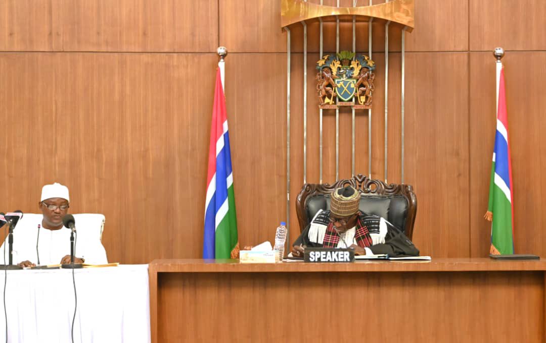 State House of The Gambia (@presidency_gmb) on Twitter photo In his concluding remarks during the #SoNA2024 <a href="/BarrowPresident/">President Barrow</a> said “Despite our successes, we will never be heedless, nor indifferent to the concerns and needs of the people. Thus, steadfastly, ..full address 👉🏾shorturl.at/vGccE In his concluding remarks during the #SoNA2024 <a href="/BarrowPresident/">President Barrow</a> said “Despite our successes, we will never be heedless, nor indifferent to the concerns and needs of the people. Thus, steadfastly, ..full address 👉🏾shorturl.at/vGccE