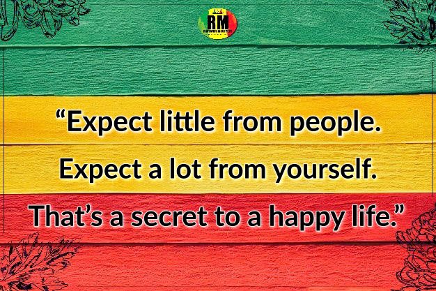 RastafariM's tweet photo. "Expect little from people. Expect a lot from yourself. That's a secret to a happy life."
💚💛♥️ https://t.co/TwvlEek0Me