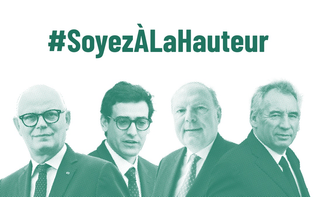 ⚠️ Besoin de votre aide !

Hier j'ai écrit aux chefs des partis du centre et de la droite pour leur parler du #désistementrépublicain et de comment éviter que notre pays ne tombe aux mains de l'extrême droite.

Toujours pas de réponse !

On les interpelle avec ce hashtag ?