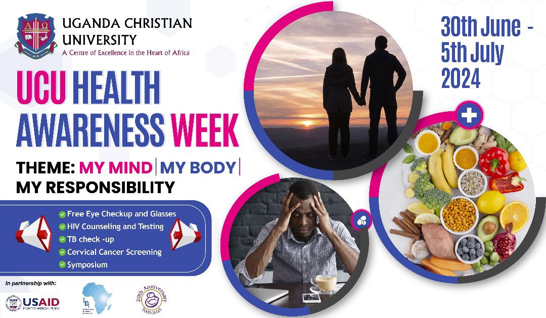 theucuguild's tweet photo. Our health awareness week is here under the theme, "My Mind, My Body, My Responsibility"
Check out for the services to expect and let's avail ourselves then.
#UCUHealthAwarenessWeek
#UCUGuildRun
#InclusivityInAction
#Apply2UCU https://t.co/YXyvdZSEvQ