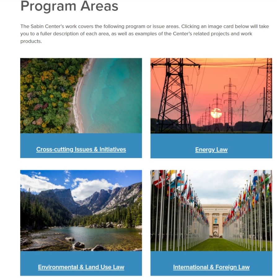 SabinCenter's tweet photo. π Our work spans many areas: π βοΈ #ClimateLitigation, Legal π£οΈ to #DeepDecarb, ποΈ climate policies, climateπΈ, accelerating the #CleanEnergy transition, βοΈ for negative emissions, international law, π¦ Promoting #EJ, land use law & more: https://t.co/JKJK39Nmjr https://t.co/adz1WgI9MV
