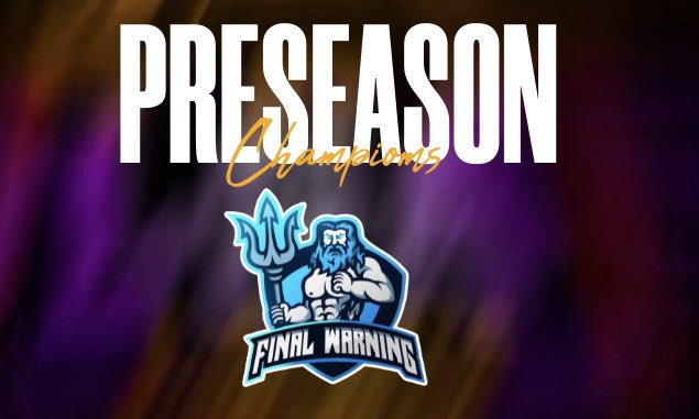 League Of Athletes (@loaesports) on Twitter photo Congratulations to <a href="/FinalWarning2k/">Final Warning</a> for winning our 5v5 preseason championship.
<a href="/xHoodieRoss/">๐ท๏ธ</a>
<a href="/AlmightyGR/">Almightyback</a>
<a href="/kamSlama/">Kam</a>
<a href="/lGwuapol/">๐ช</a>
<a href="/Banteezyx/">Weapon X</a> Congratulations to <a href="/FinalWarning2k/">Final Warning</a> for winning our 5v5 preseason championship.
<a href="/xHoodieRoss/">๐ท๏ธ</a>
<a href="/AlmightyGR/">Almightyback</a>
<a href="/kamSlama/">Kam</a>
<a href="/lGwuapol/">๐ช</a>
<a href="/Banteezyx/">Weapon X</a>