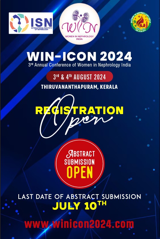 🚀 Exciting update! Abstract submissions are now open! Don't miss this unique opportunity to present your research! #winicon2024
<a href="/ISNkidneycare/">Int Society of Nephrology</a> <a href="/WomenNeph_india/">Women in Nephrology-India</a> <a href="/myadla/">manjusha yadla</a> <a href="/drmanishasahay/">Dr Prof Manisha Sahay</a> <a href="/AnandhUrmila/">Urmila Anandh</a>