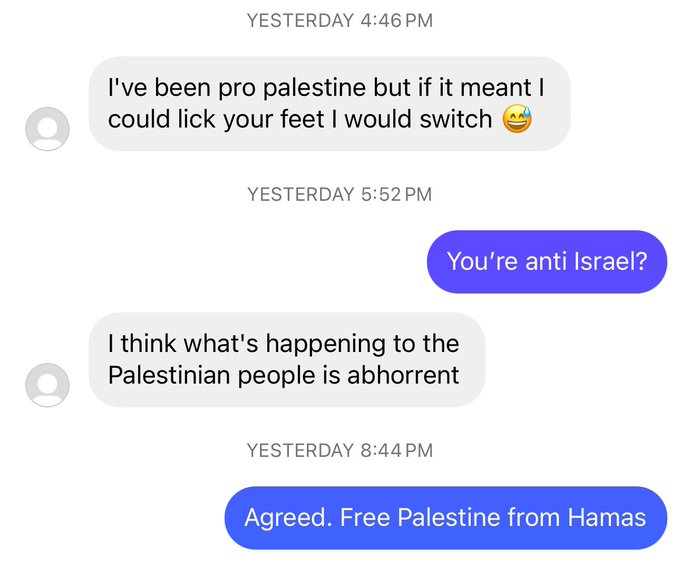 Free Palestine from Hamas https://t.co/ZC1PFklXJP