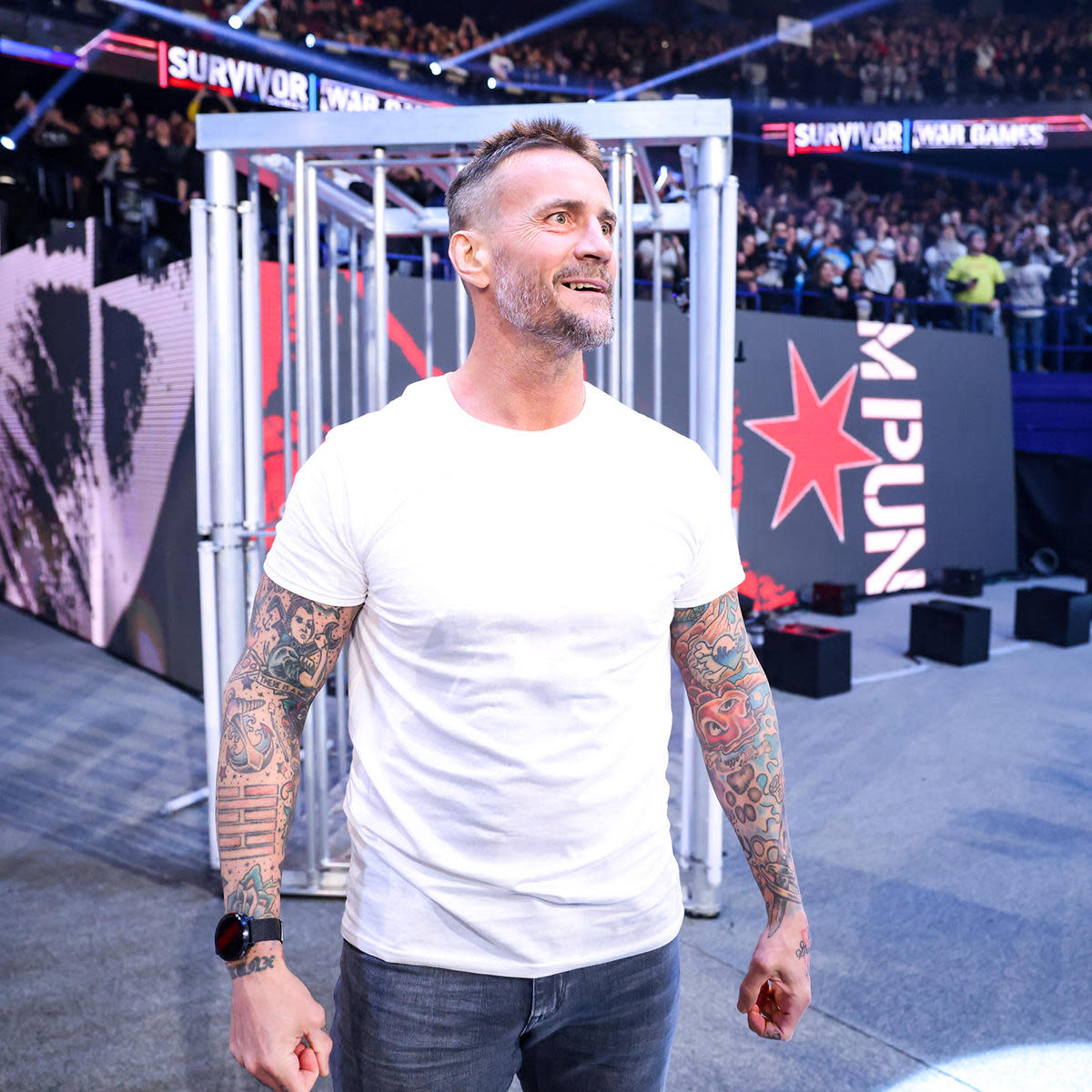 ChandranTheMan's tweet photo. Let's take you back to Survivor Series when CM Punk returned. 

Here are some reactions from streamers and fans from TikTok. (Support their tiktok pages)... Such a beautiful moment for wrestling fans. 

A THREAD: https://t.co/zjAtxxSPoR