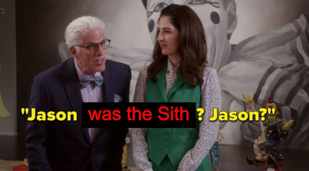 Could not help myself! <a href="/starwars/">Star Wars</a> #thegoodplace <a href="/MannyJacinto/">Manny Jacinto</a> #starwarsacolyte #StarWars