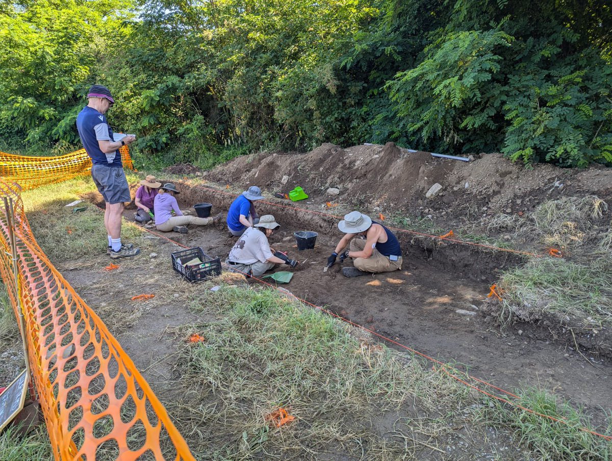 Another good day in the trenches. Our <a href="/UUtah/">University of Utah</a> and <a href="/BoiseState/">Boise State University</a> students finished cleaning trenches and learned how to draw a trench plan. #Archaeology #LULP