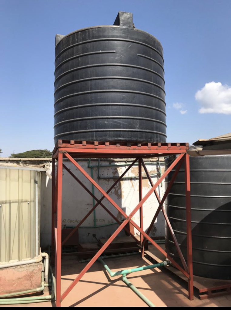 Photo of water tank erected inside Ridor Apartments where Nyar Kendu family used to reside
