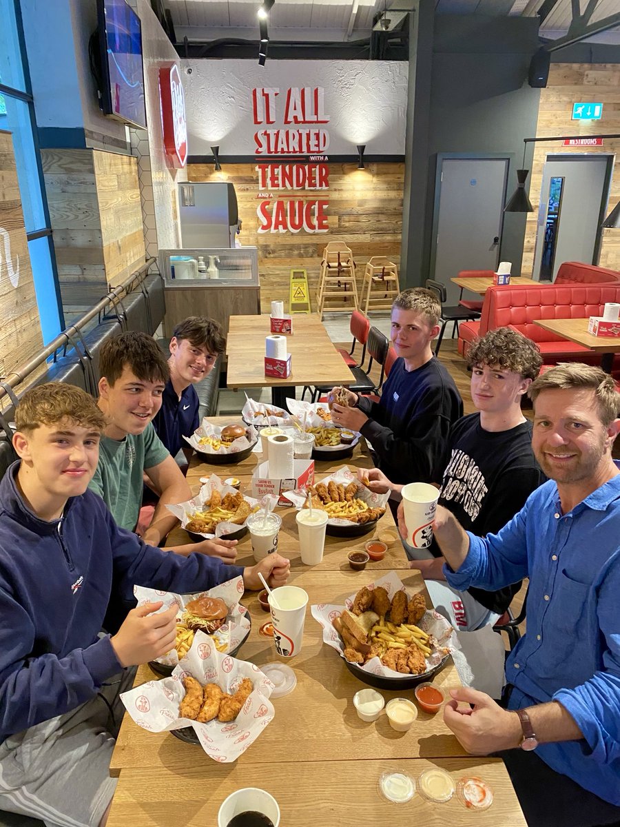 The last supper! We started off the year with 50 and are finishing with 5. Well done for making it all the way to the end boys.