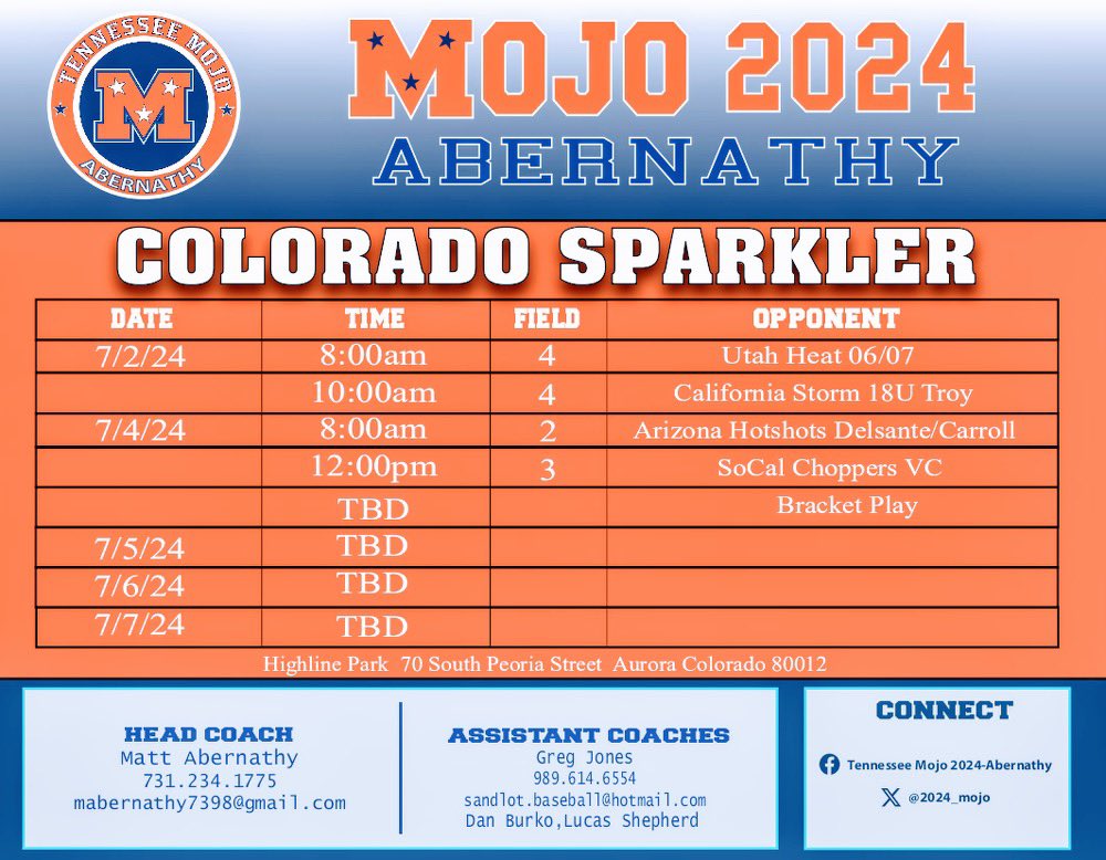 Mojo 2024 Abernathy (@2024_mojo) on Twitter photo ๐๐งจ๐Colorado sparkler ๐ ๐งจ๐
Here we come!!! ๐ฅ๐งก๐๐ฅ
Ready for a week in Denver <a href="/COSparkFire/">CO 4th of July</a> ๐๐งจ๐Colorado sparkler ๐ ๐งจ๐
Here we come!!! ๐ฅ๐งก๐๐ฅ
Ready for a week in Denver <a href="/COSparkFire/">CO 4th of July</a>